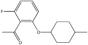 1-{2-fluoro-6-[(4-methylcyclohexyl)oxy]phenyl}ethan-1-one Struktur