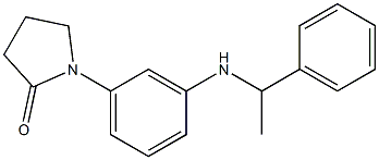 1-{3-[(1-phenylethyl)amino]phenyl}pyrrolidin-2-one Struktur