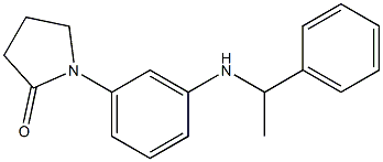 1-{3-[(1-phenylethyl)amino]phenyl}pyrrolidin-2-one 结构式