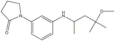 1-{3-[(4-methoxy-4-methylpentan-2-yl)amino]phenyl}pyrrolidin-2-one Struktur