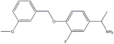 1-{3-fluoro-4-[(3-methoxyphenyl)methoxy]phenyl}ethan-1-amine 结构式