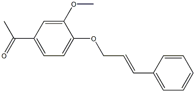 1-{3-methoxy-4-[(3-phenylprop-2-en-1-yl)oxy]phenyl}ethan-1-one Structure