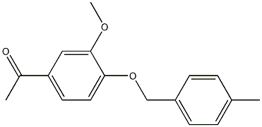 1-{3-methoxy-4-[(4-methylphenyl)methoxy]phenyl}ethan-1-one Struktur