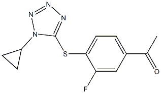 1-{4-[(1-cyclopropyl-1H-1,2,3,4-tetrazol-5-yl)sulfanyl]-3-fluorophenyl}ethan-1-one