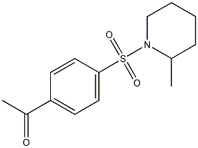 1-{4-[(2-methylpiperidine-1-)sulfonyl]phenyl}ethan-1-one Struktur
