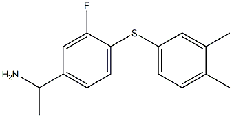 1-{4-[(3,4-dimethylphenyl)sulfanyl]-3-fluorophenyl}ethan-1-amine Structure
