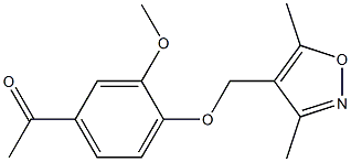 1-{4-[(3,5-dimethyl-1,2-oxazol-4-yl)methoxy]-3-methoxyphenyl}ethan-1-one Struktur