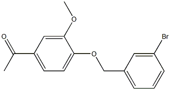 1-{4-[(3-bromobenzyl)oxy]-3-methoxyphenyl}ethanone 化学構造式