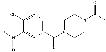 1-{4-[(4-chloro-3-nitrophenyl)carbonyl]piperazin-1-yl}ethan-1-one