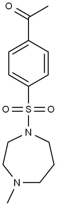 1-{4-[(4-methyl-1,4-diazepane-1-)sulfonyl]phenyl}ethan-1-one Structure