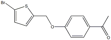 1-{4-[(5-bromothien-2-yl)methoxy]phenyl}ethanone,,结构式