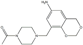 1-{4-[(6-amino-2,4-dihydro-1,3-benzodioxin-8-yl)methyl]piperazin-1-yl}ethan-1-one Structure