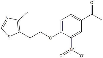 1-{4-[2-(4-methyl-1,3-thiazol-5-yl)ethoxy]-3-nitrophenyl}ethan-1-one Structure