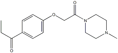 1-{4-[2-(4-methylpiperazin-1-yl)-2-oxoethoxy]phenyl}propan-1-one,,结构式