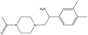 1-{4-[2-amino-2-(3,4-dimethylphenyl)ethyl]piperazin-1-yl}ethan-1-one Structure