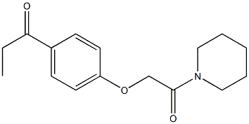 1-{4-[2-oxo-2-(piperidin-1-yl)ethoxy]phenyl}propan-1-one 结构式