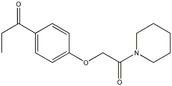 1-{4-[2-oxo-2-(piperidin-1-yl)ethoxy]phenyl}propan-1-one 化学構造式