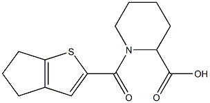 1-{4H,5H,6H-cyclopenta[b]thiophen-2-ylcarbonyl}piperidine-2-carboxylic acid 结构式