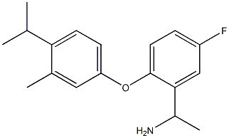 1-{5-fluoro-2-[3-methyl-4-(propan-2-yl)phenoxy]phenyl}ethan-1-amine Structure