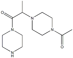 1-acetyl-4-(1-methyl-2-oxo-2-piperazin-1-ylethyl)piperazine Struktur