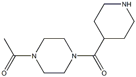 1-acetyl-4-(piperidin-4-ylcarbonyl)piperazine Struktur