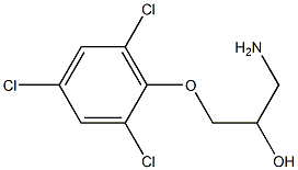 1-amino-3-(2,4,6-trichlorophenoxy)propan-2-ol 化学構造式