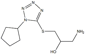 1-amino-3-[(1-cyclopentyl-1H-1,2,3,4-tetrazol-5-yl)sulfanyl]propan-2-ol Structure