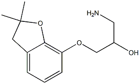 1-amino-3-[(2,2-dimethyl-2,3-dihydro-1-benzofuran-7-yl)oxy]propan-2-ol Structure