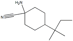 1-amino-4-(1,1-dimethylpropyl)cyclohexanecarbonitrile Struktur