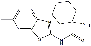 1-amino-N-(6-methyl-1,3-benzothiazol-2-yl)cyclohexane-1-carboxamide 结构式