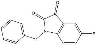 1-ベンジル-5-フルオロインドリン-2,3-ジオン 化学構造式