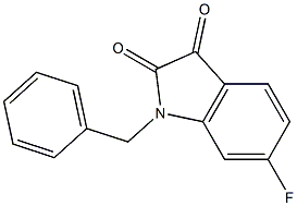 1-benzyl-6-fluoro-2,3-dihydro-1H-indole-2,3-dione,,结构式