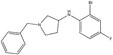 1-benzyl-N-(2-bromo-4-fluorophenyl)pyrrolidin-3-amine Structure