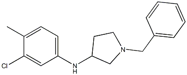 1-benzyl-N-(3-chloro-4-methylphenyl)pyrrolidin-3-amine 化学構造式