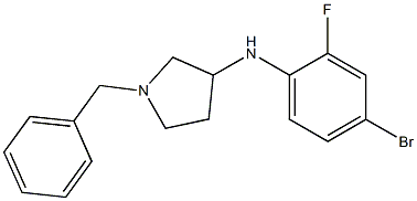 1-benzyl-N-(4-bromo-2-fluorophenyl)pyrrolidin-3-amine Struktur