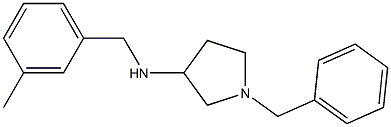1-benzyl-N-[(3-methylphenyl)methyl]pyrrolidin-3-amine Struktur