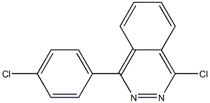 1-クロロ-4-(4-クロロフェニル)フタラジン 化学構造式