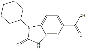 1-cyclohexyl-2-oxo-2,3-dihydro-1H-1,3-benzodiazole-5-carboxylic acid,,结构式