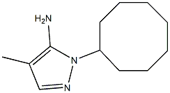 1-cyclooctyl-4-methyl-1H-pyrazol-5-amine 化学構造式