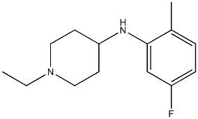 1-ethyl-N-(5-fluoro-2-methylphenyl)piperidin-4-amine 结构式