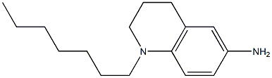 1-heptyl-1,2,3,4-tetrahydroquinolin-6-amine 结构式