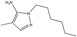 1-hexyl-4-methyl-1H-pyrazol-5-amine,,结构式