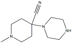 1-methyl-4-(piperazin-1-yl)piperidine-4-carbonitrile Structure