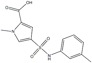 1-methyl-4-{[(3-methylphenyl)amino]sulfonyl}-1H-pyrrole-2-carboxylic acid Structure