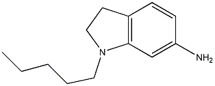 1-pentyl-2,3-dihydro-1H-indol-6-amine Struktur