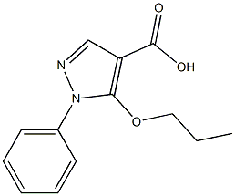 1-phenyl-5-propoxy-1H-pyrazole-4-carboxylic acid,,结构式