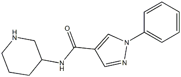 1-phenyl-N-(piperidin-3-yl)-1H-pyrazole-4-carboxamide 化学構造式