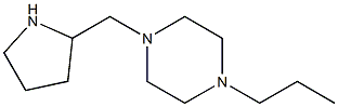 1-propyl-4-(pyrrolidin-2-ylmethyl)piperazine 化学構造式