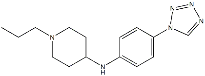 1-propyl-N-[4-(1H-1,2,3,4-tetrazol-1-yl)phenyl]piperidin-4-amine 结构式