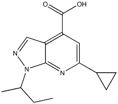 1-sec-butyl-6-cyclopropyl-1H-pyrazolo[3,4-b]pyridine-4-carboxylic acid Structure